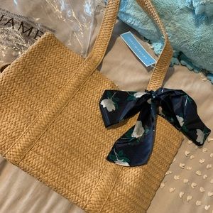 NWT Draper James straw tote
